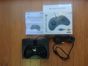 Retro-bit Sega Saturn Controller USB Connection Black With Box & Manual Tested - Picture 1 of 12
