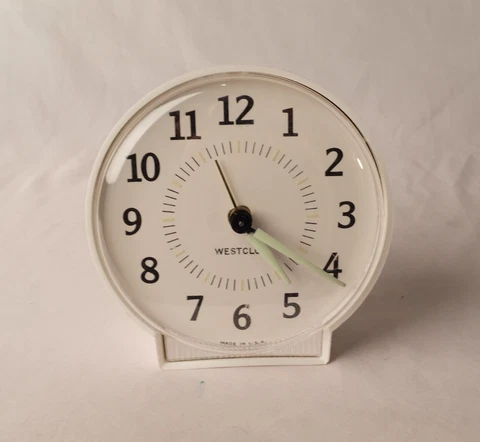 Vintage Westclox Keywound Alarm Clock Made in USA Glow in the Dark WORKS Cover