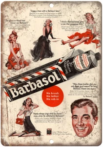 Barbasol Modern Shaving Cream Werbung 12" x 9" Reproduktion Blechschild ZF153 - Bild 1 von 1