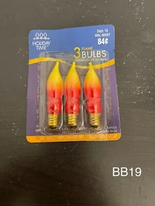 Holiday Time Flame Bulbs 120 Volt Bulbs only Christmas Holiday Decor -NOS - Picture 1 of 2