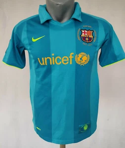 FC Barcelona 2007 - 2008 Away Jersey Blue NIKE Shirt Size Boys L Football Soccer - Picture 1 of 7