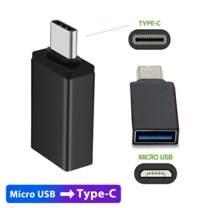 USB 3.0 Type-C Male to Micro USB Female Converter Konverter Converter Schwarz - Afbeelding 1 van 7