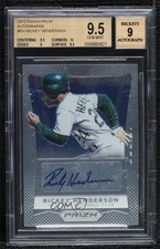 2012 Panini Prizm Auto Rickey Henderson #RH BGS 9.5 GEM MINT Auto HOF
