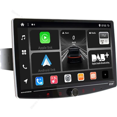 SINTOMONITOR 1 DIN Autoradio CarPlay Android Wi-Fi Bluetooth USB Retrocamera 10" - Immagine 1 di 4