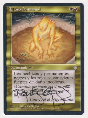 Signed Spanish Ghostly Flame Proof HP Ice Age Artist Randy Gallegos MTG Magic AP - Image 1 of 2