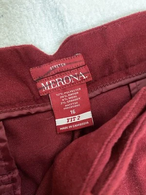 Vestido para mujer Vintage By Merona pantalones mezcla de poli lana talla 16 pls cuadros dim. Foto 1 de 4