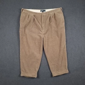 Vintage POLO RALPH LAUREN Trousers Mens W46 L24 Corduroy Andrew Pleated Cuffed - Picture 1 of 12