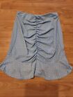 Ladies Select Baby Blue Dotted Ruffle Skirt Size L