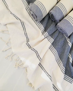 100% Turkish Cotton Beach Towels | Soft Quick Dry Large Lightweight Bath - Picture 1 of 22