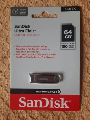 SanDisk Ultra Flair USB 3.0 Flash Drive - Penna USB 64 GB - Immagine 1 di 2