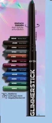 AVON TRUE COLOUR GLIMMERSTICK Eyeliner Augenkonturenstift Kajal Farbwahl - Bild 1 von 3