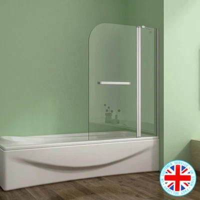 180° pivot Bath Shower Screen 1000X1400mm Safety Glass Over Double Door Panel H - Image 1 of 4