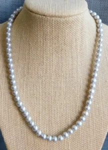 Micheal Dawkins Sterling Silver & Grey Pearl Necklace #37-L - Picture 1 of 4