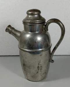 Vintage Federal Solid Pewter teapot coffee pot Rare Some dings 8.5" - Picture 1 of 8