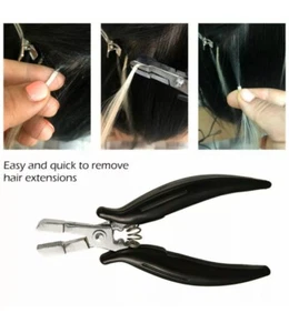 Pinza Extension Capelli Professionale per Micro Anelli Fusion Colla Bond Strumento Rimozione - Foto 1 di 4