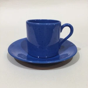 Vintage Adderley China Demitasse Coffee Cup & Saucer Blue Special Glaze - Picture 1 of 6