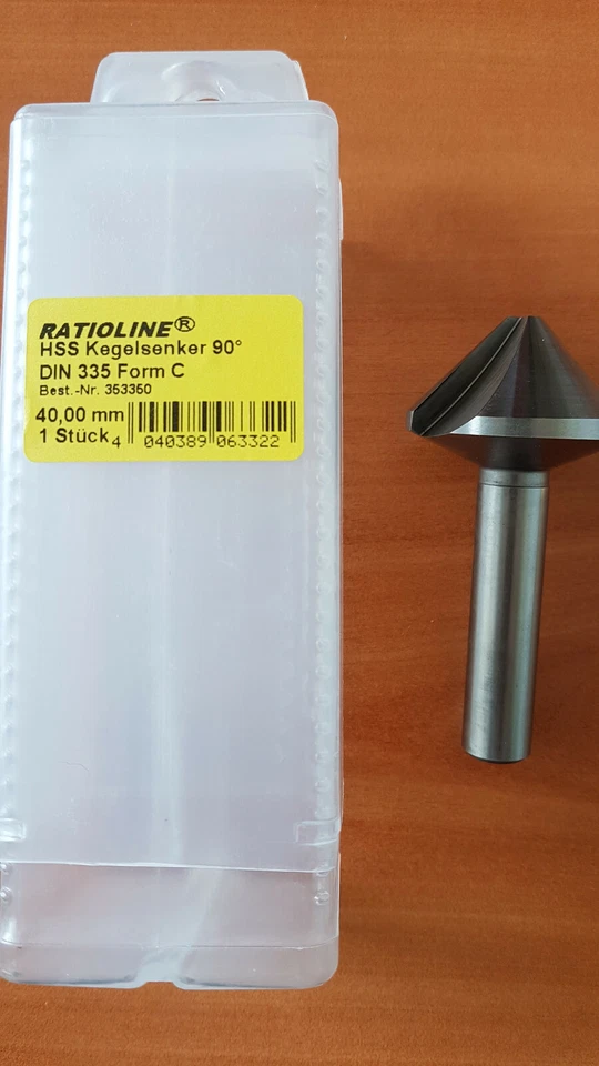 90 Degrees HSS Countersink Chamfer Drill Bit for Metal, 3 flute,DIN 335C, 6.3 mm - Image 1 of 1