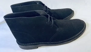 CLARKS Originals Desert Boots Black Suede Crepe Sole Chukka Men's Size 8 $150 - Picture 1 of 15
