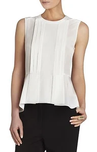 NEW BCBG MAX AZRIA DESIREE SLEEVELESS TUXEDO TANK TOP RXI1S656/S373A SZ L - Bild 1 von 3
