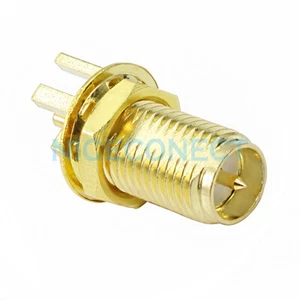 10x RP-SMA Hembra Jack Macho Pin Mampara Extremo Recto Lanzamiento PCB Conector de Montaje - Imagen 1 de 4