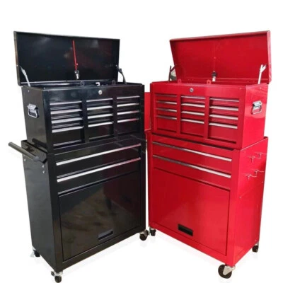 XTRONS Multi-purpose High Capacity Rolling Chest 8-Drawer Tool Trolley Cabinet