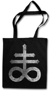 BOLSA DE COMPRAS LEVIATHAN CROSS SHOPPER Símbolo de azufre Pentagrama 666 Señal Cruz - Imagen 1 de 1