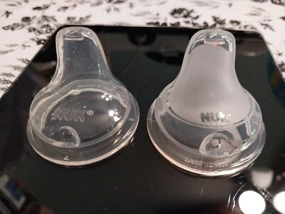 Lot 5 Pack NUK Replacement Spouts Clear Or Opaque Silicone - Image 1 of 4