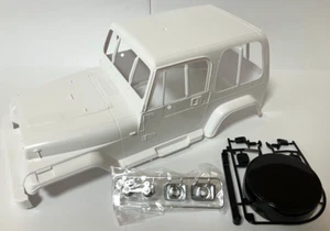 TAMIYA 1/10 Wrangler YJ Body Chrome Parts for Lights, Back Tires, etc. - Picture 1 of 6
