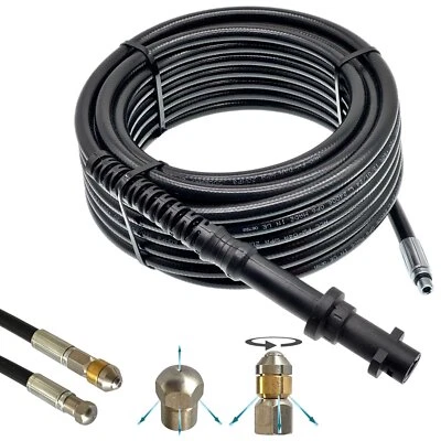 M&M SMARTEK® Tubo pulizia tubi per Kärcher da K2 a K7 rimozione intasamenti + 2 ugelli