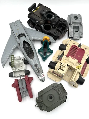 G.I. Lote De 8 Vehículos Hasbro Joe Vintage Años 80 Aviones Tanque Cobra y G I Joe Foto 1 de 4