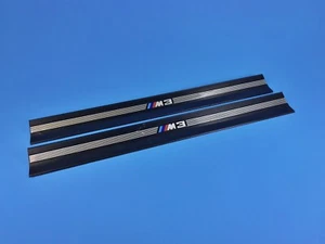 94-99 BMW E36 M3 COUPE & CONVERTIBLE DOOR SILL SCUFF PANELS TRIMS OEM - Picture 1 of 15