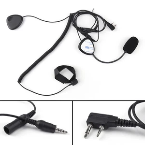 Finger P Motorcycle Helmet Headset MIC Fits Radio Kenwood Retevis TYT Baofeng F2 - Zdjęcie 1 z 7