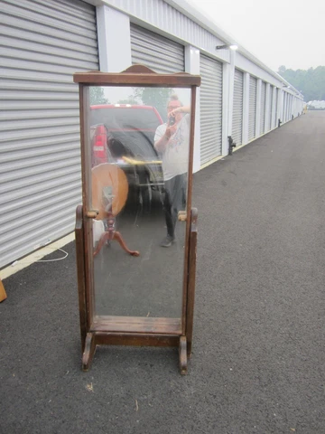 VTG 60'S FARMHOUSE CHIC FULL LENGHT STANDING MIRROR, READ ALL, NO SHIPPING Cover