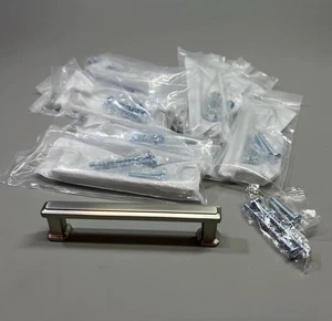 10 Stück Gebürstetes Nickel Schrankgriffe Schubladengriffe 96 mm Loch Mitte Küche - Bild 1 von 17