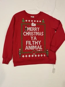 Home Alone Pullover Sweater Youth XL Merry Christmas Filthy Animal Light Up - Picture 1 of 6