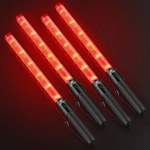 4 Pack Traffic Wand, 21 Inch Led Traffic Control Wands with 2 Flashing Modes,... - Picture 1 of 7