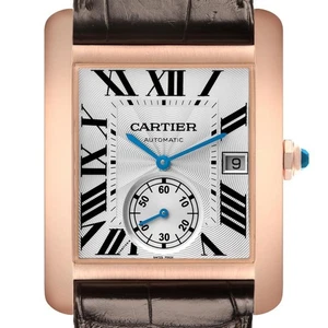 Reloj Cartier Tank MC oro rosa esfera plateada para hombre W5330001 caja papeles - Imagen 1 de 9