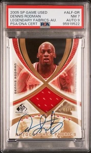 2005 SP Game Used DENNIS RODMAN Legendary Fabrics /50 PSA 7 AUTO 9 Bulls POP 1 - Picture 1 of 2