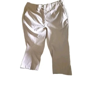 NIKE GOLF Dri-fit performance womens golf capri's size 12 beige - Picture 1 of 4