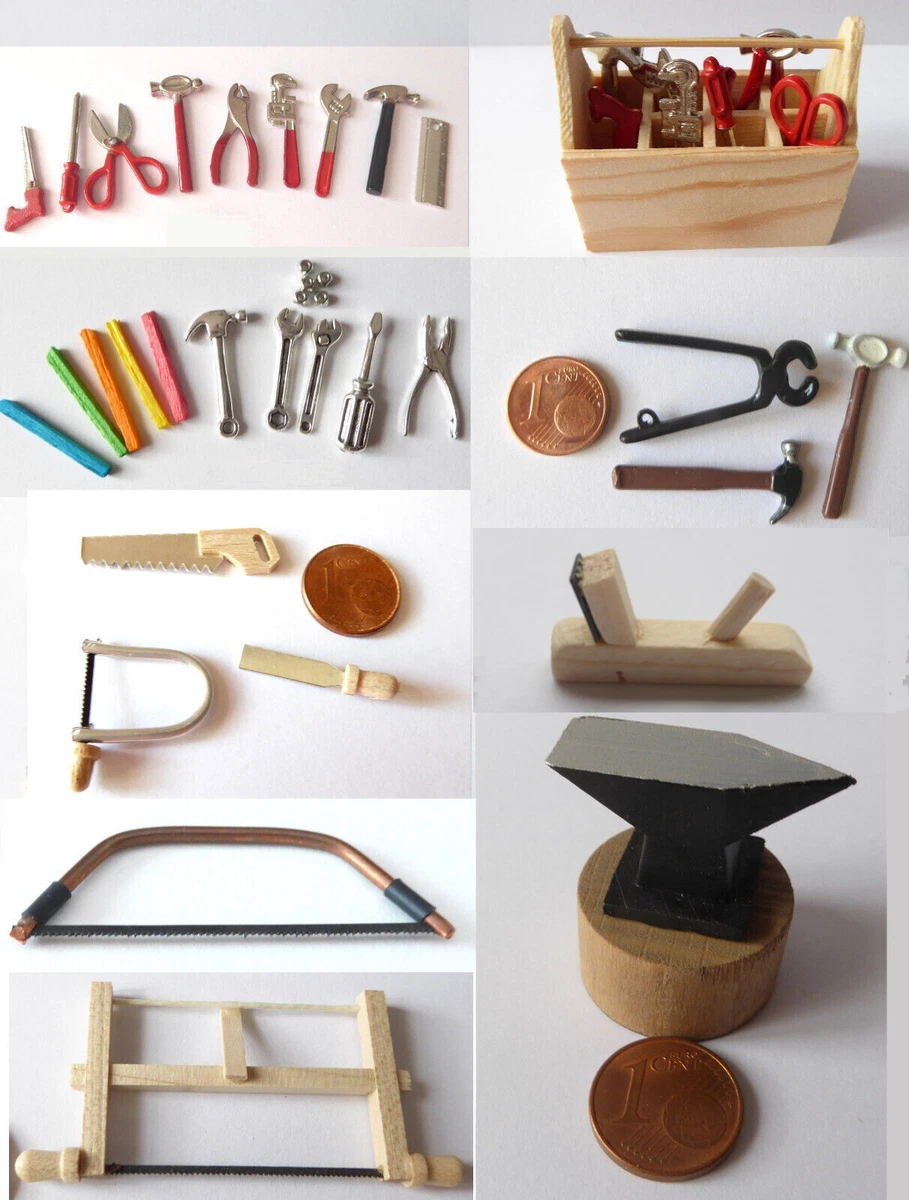 Mini-Werkzeug-Set Für Puppenhäuser & Wichtelstuben, 6-teilig, Ca. 2 Cm – DIY Deko Für Miniwelten, Geschenkgutscheine