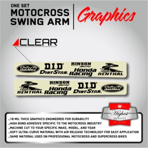 10 2011 2012 2013 HONDA CRF 250 R SWING ARM CLEAR GRAPHICS USA MADE 18 MIL DECAL - Bild 1 von 1