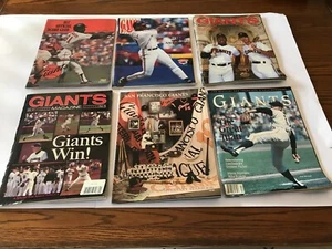 Giants Magazines Baseball 1977, 1982, 1989, 1993, 1995. - Picture 1 of 3