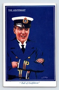 Cartolina militare tenente marina britannica 1916 spedita retro diviso - Foto 1 di 2