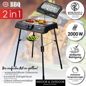 Elektrischer Tischgrill Standgrill 2000W Balkongrill Gartengrill Elektrogrill - Bild 1 von 4