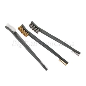 3 piezas herramienta de limpieza de rifle pistola cepillo de latón de doble extremo cepillo de alambre cepillo de nailon - Imagen 1 de 10