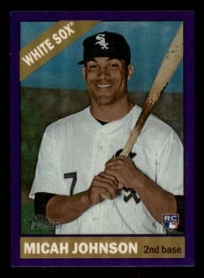 Topps Heritage High Chrome Purple Refractor #617 2015 Micah Johnson White Sox z Foto 1 de 2