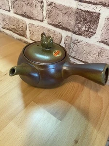 TETERA JAPONESA Tokoname-ware cerámica marrón Kyusu Japón - Imagen 1 de 9
