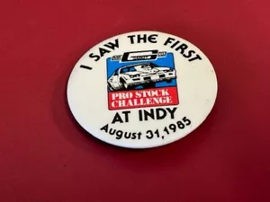 Vintage 1985 MR GASKET PRO STOCK CHALLENGE INDY NHRA Drag Racing Pinback Button - Picture 1 of 3
