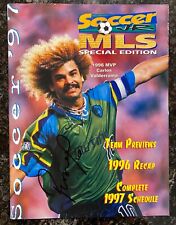 MLS, Tampa Bay Mutiny, Carlos Valderrama, Autographed 1997 Soccer Magazine