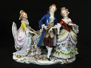 Antique RUDOLSTADT ERNST BOHNE & SOHNE Figurine Dancing Couple & Pianist - Picture 1 of 17